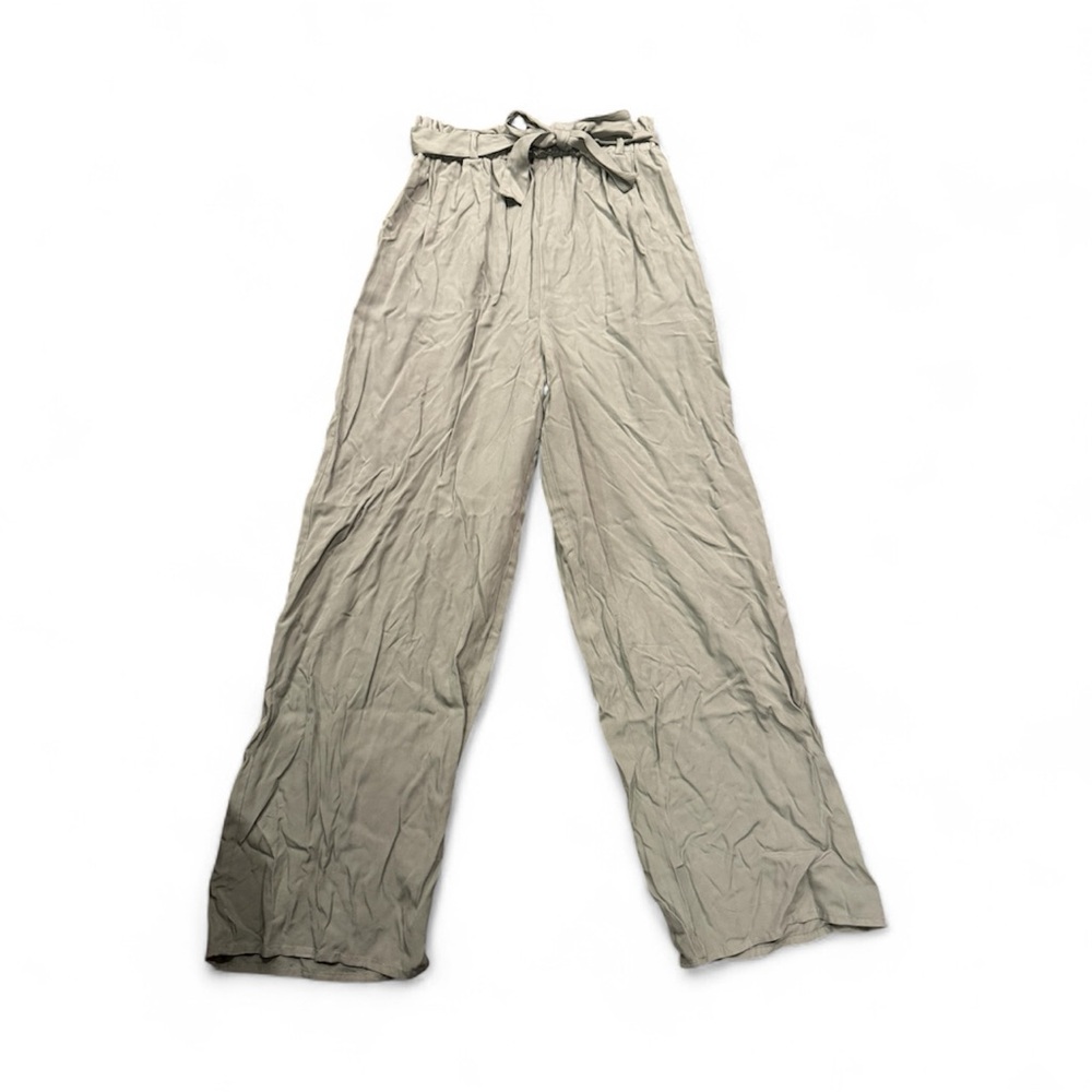 Art Class Wide Leg Pants in Light Gray